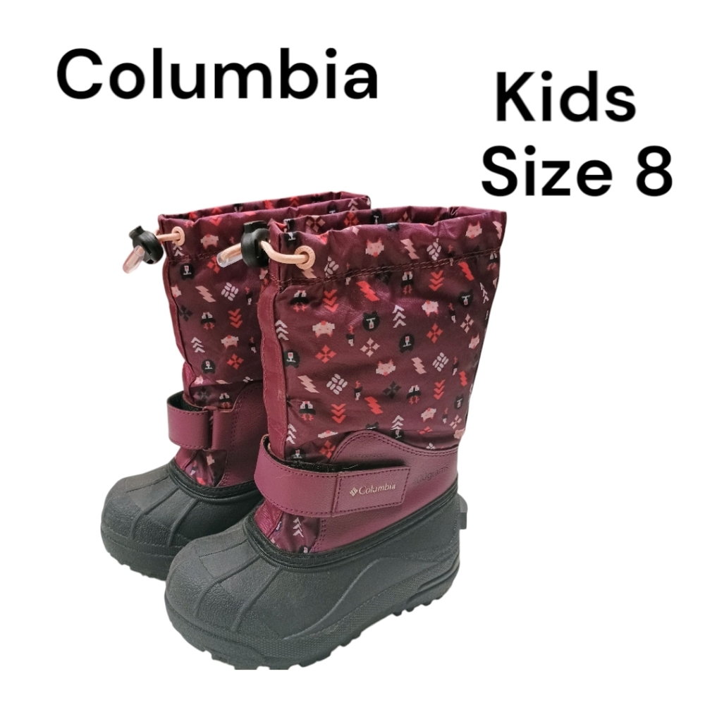 Columbia Powderbug forty purple snow boots toddler girls size 8